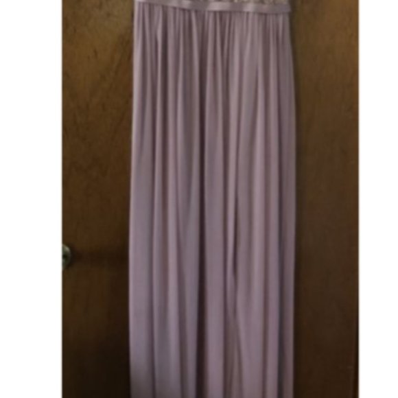 David's Bridal Rose Bridesmaid Dress w/Lace Bodice - Picture 4 of 6